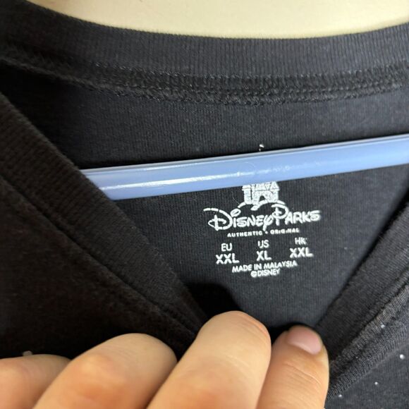 WALT DISNEY WORLD Silver Castle Black Cap Sleeve Womens Juniors T-Shirt Top XXL - Picture 2 of 5